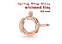 14k Rose Gold filled Spring Ring Clasp With Closed Ring, (RG-450-5.5C)